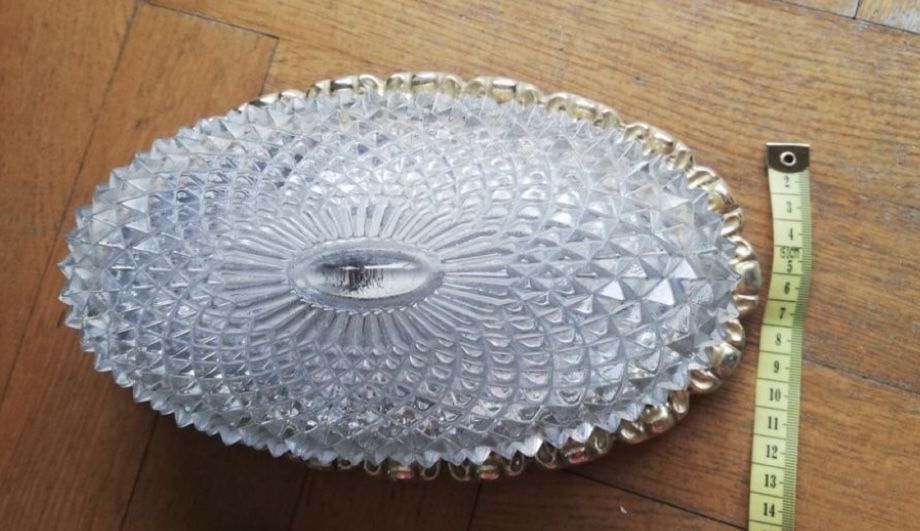 Glashutte Limburg lampa kinkiet scienny krysztalowa mala złota