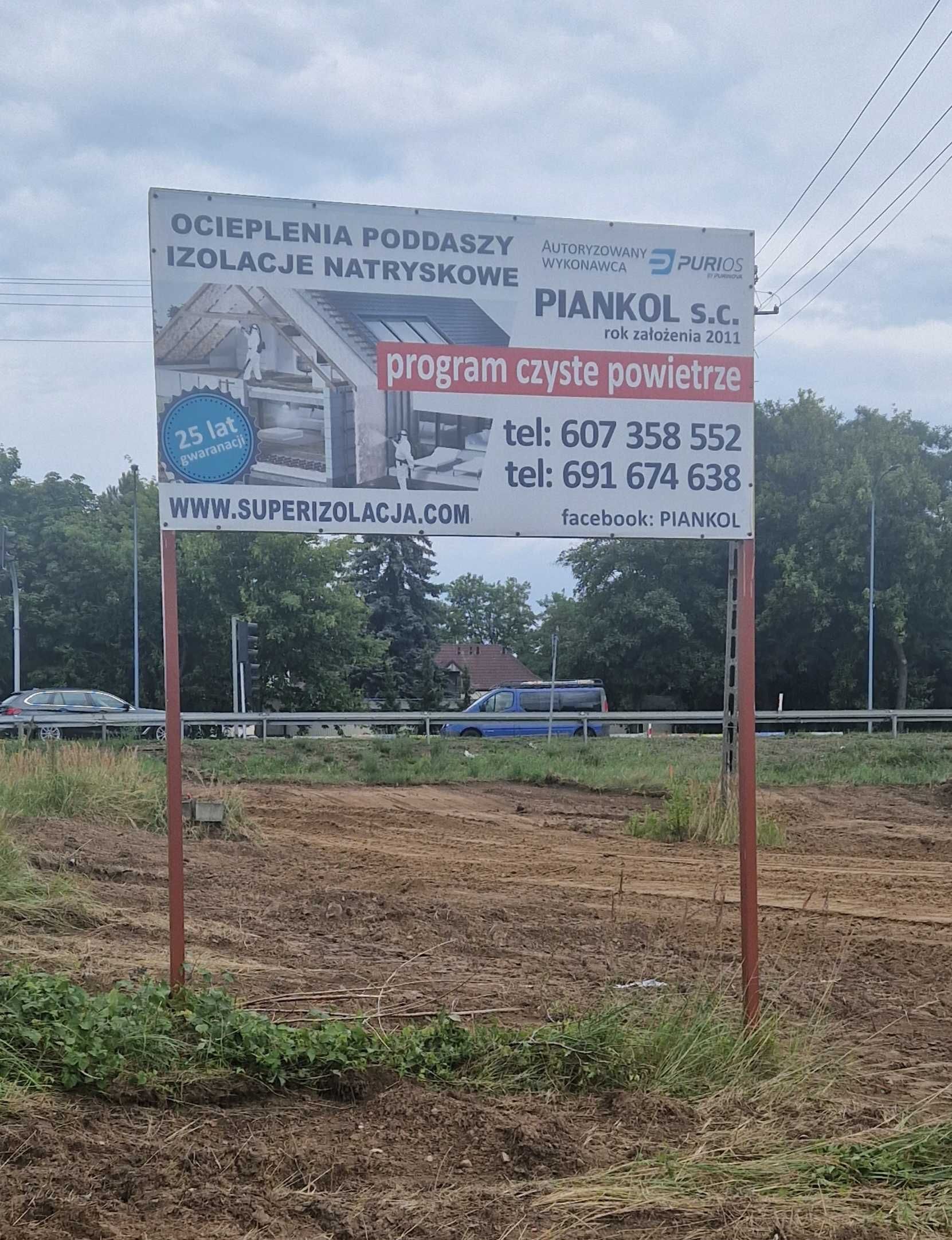 konstrukcja pod baner, reklama, bilbord, tablica