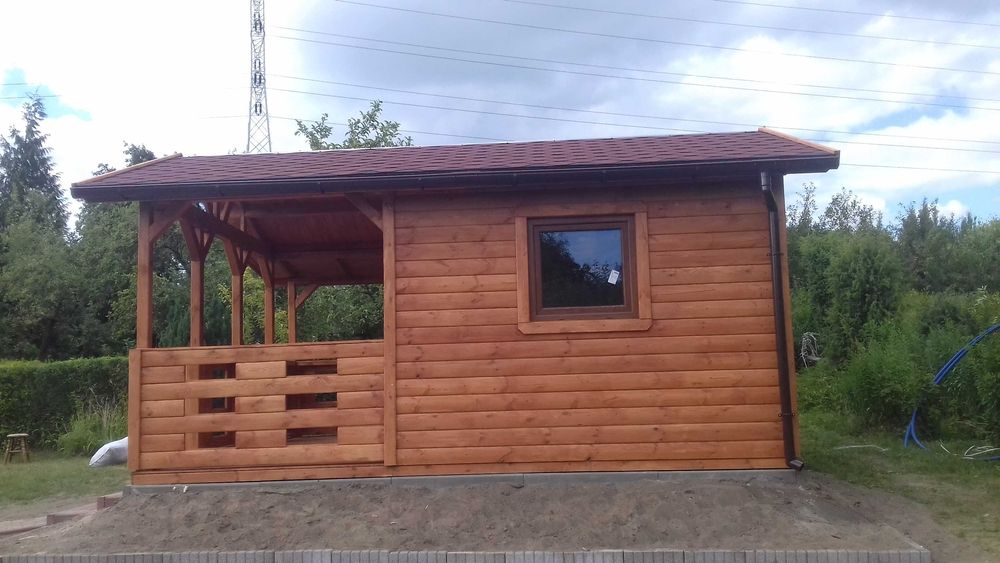 domek drewniany, domek ogrodowy, dom, o 35m2, parterowy, altanka
