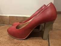 Pantofle czółenka peep toe gina piacci eksbut 38