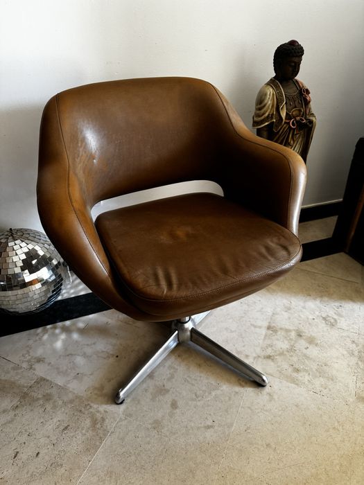 Sedia Sky cor de caramelo anos 70 (giratória)