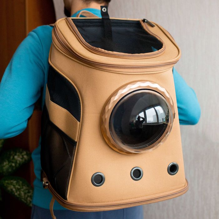 Рюкзак переноска Преміум для кота,собаки з ілюмінатором 29х38х45Зніжка