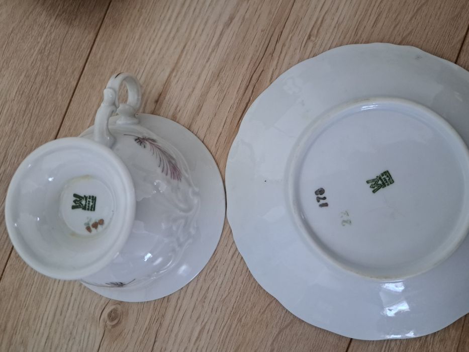 Zestaw kawowy, herbaciany porcelana Wawel, 6x filiżanka i spodeczek