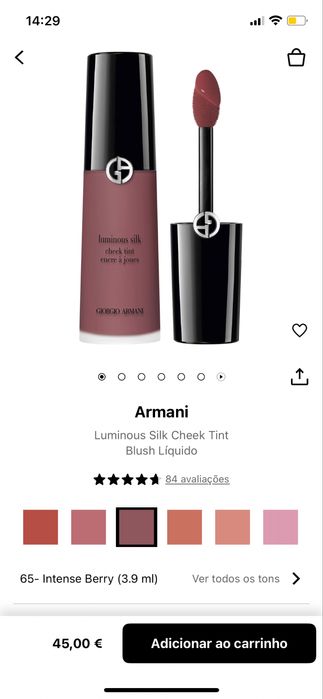 Blush Armani Luminous Silk Cheek Tint – PORTES INCLUÍDOS