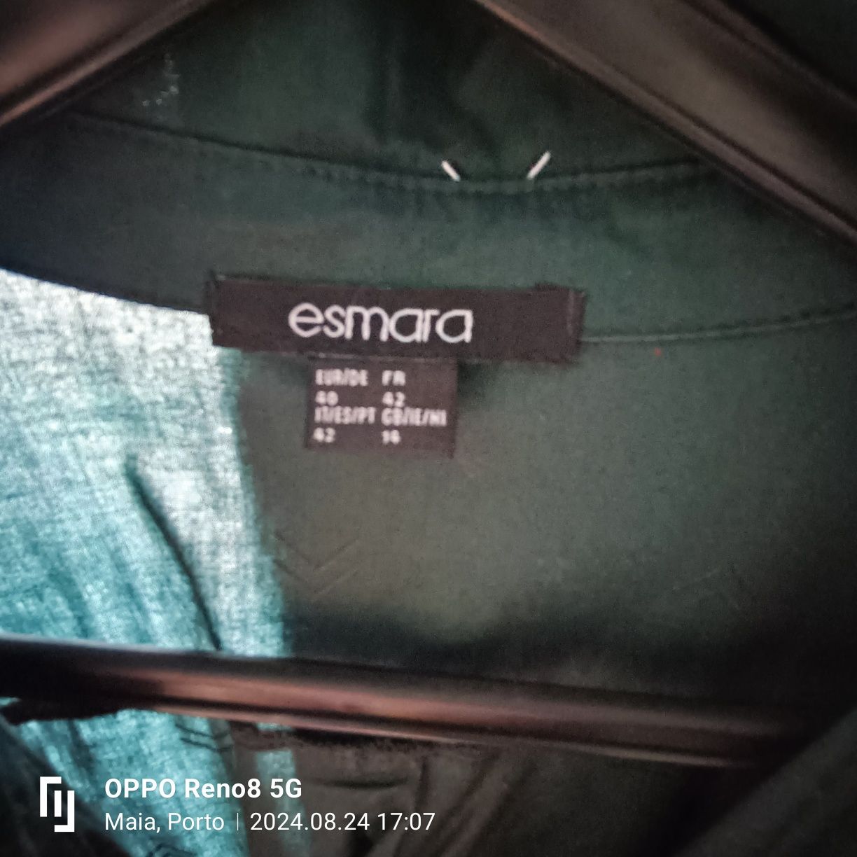 Camisa verde estampada