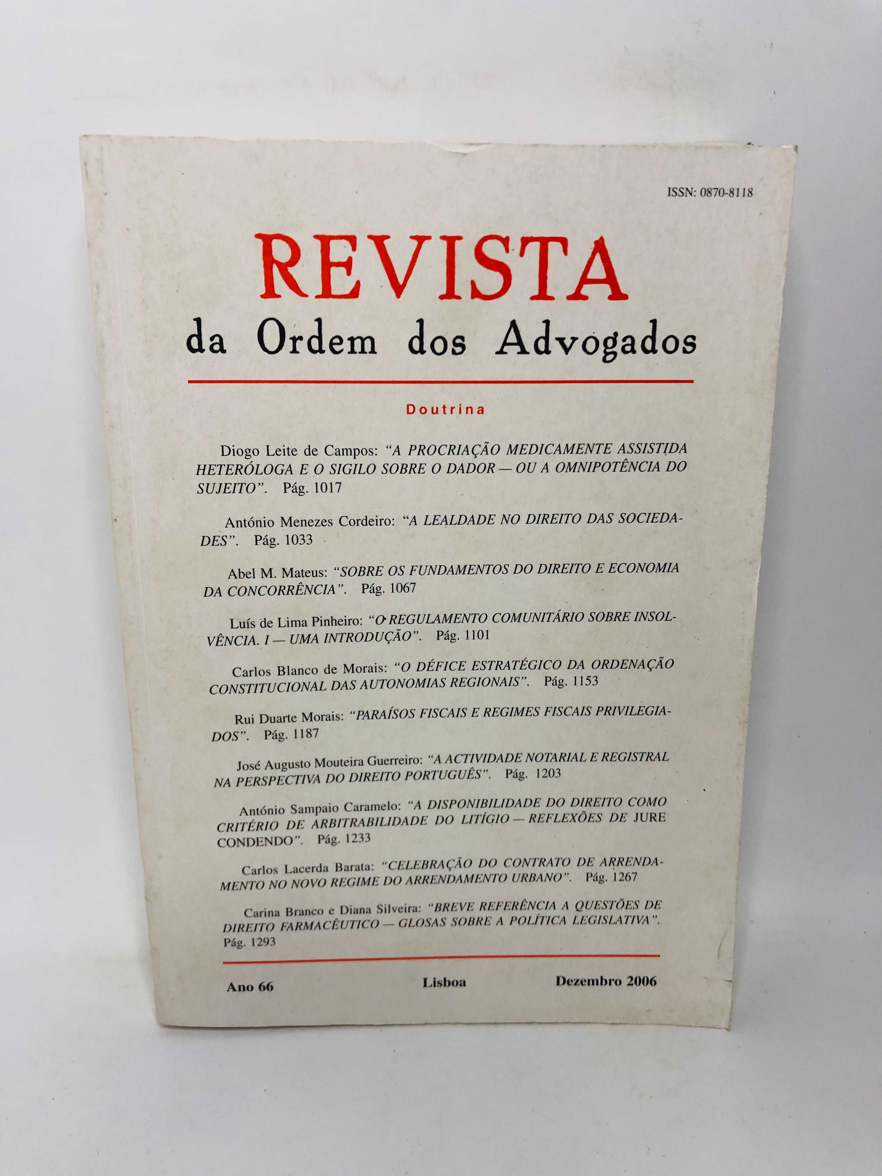 Revista da Ordem dos Advogados 2006