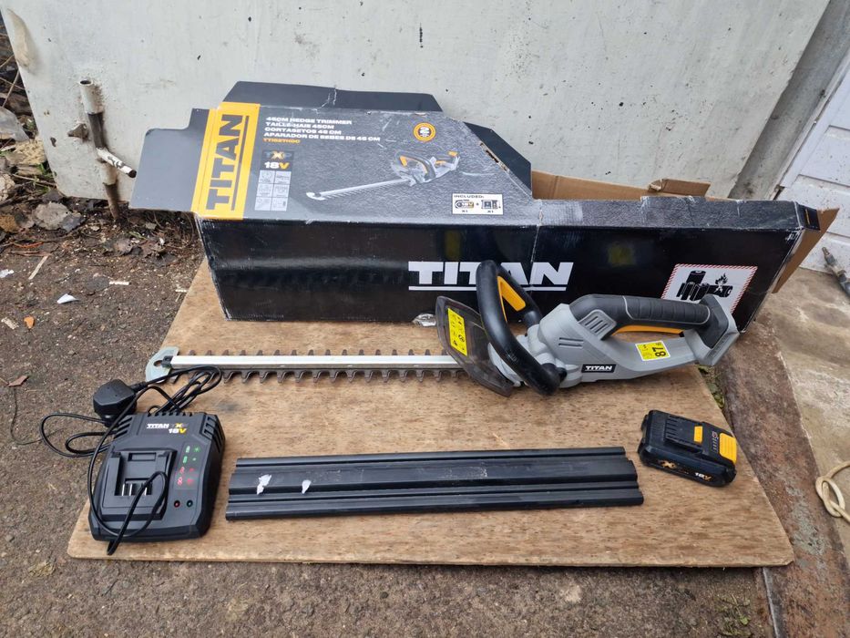 Аккумуляторний кусторез, кущоріз Titan 18V 450мм. (з Англії)