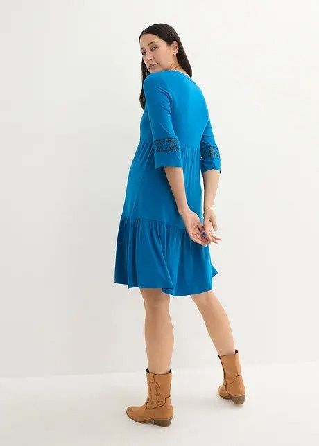 B.P.C sukienka ciążowa z koronką atlantycki niebieski r.44/46