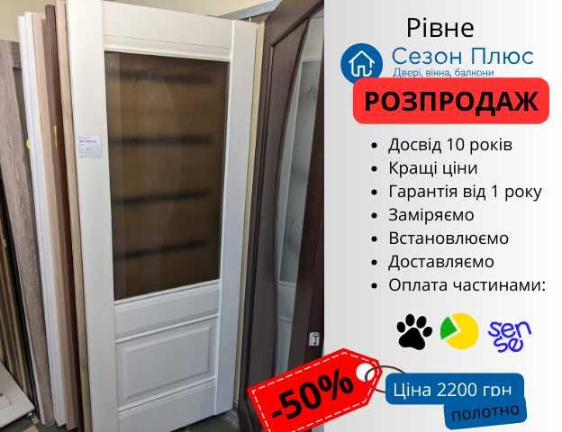 Міжкінатні двері (полотно) розпродаж
