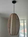 Candeeiro suspenso rattan natural