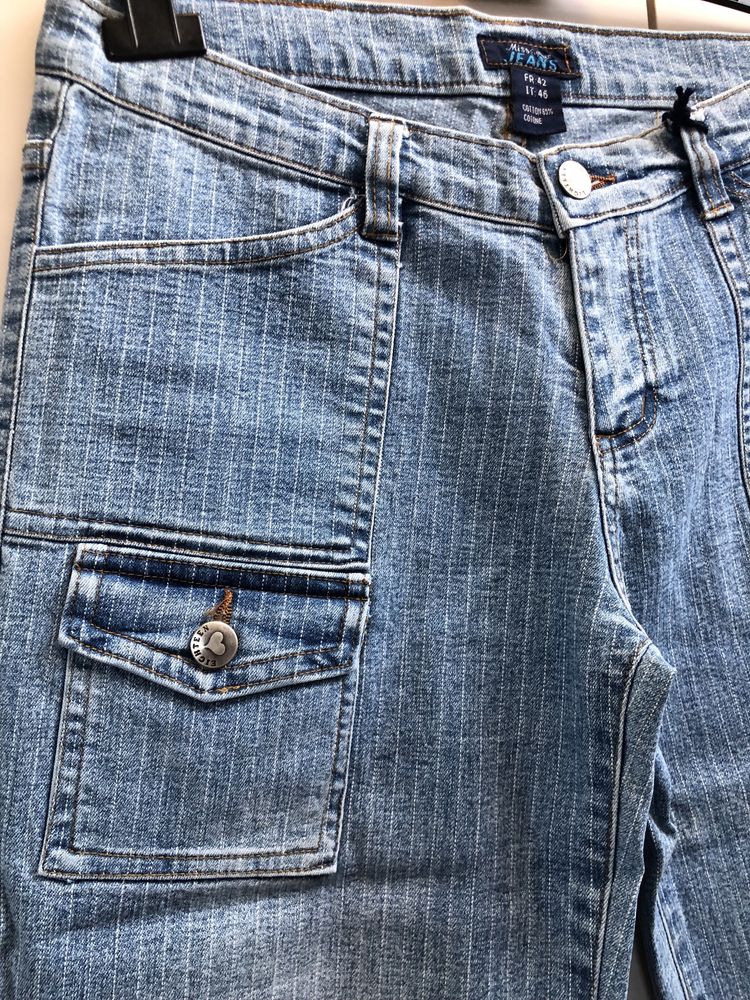 Nowe z metką spodnie cargo jeansy dzwony 2000s y2k vintage kieszenie