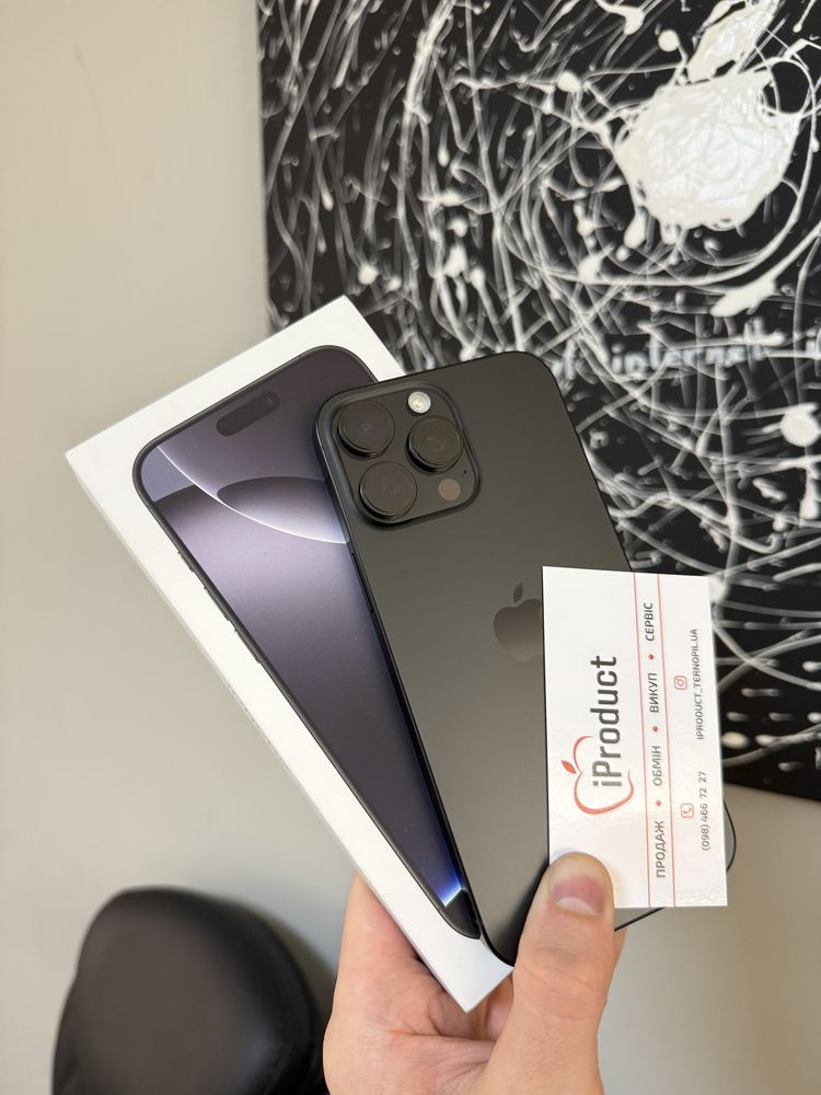 iPhone 16 Pro Max 256Gb Black Titanium Європа! Фізична Sim!