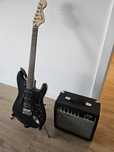 Pack fender squier stratocaster affinity HSS charcoal frost metallic