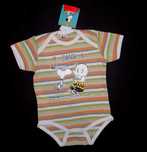 białe zielone pomarańczowe body krótki rękaw Snoopy Nowe 74-80 cm