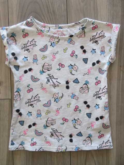 Firmowe koszulki bluzki T-shirty 4 szt roz 110/116