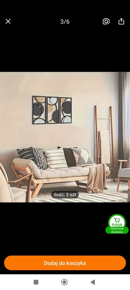 Dekoracje ścienne zestaw 5 sztuk