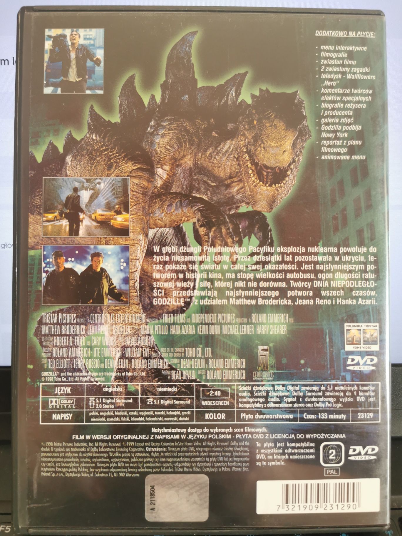 DVD Godzilla 1998