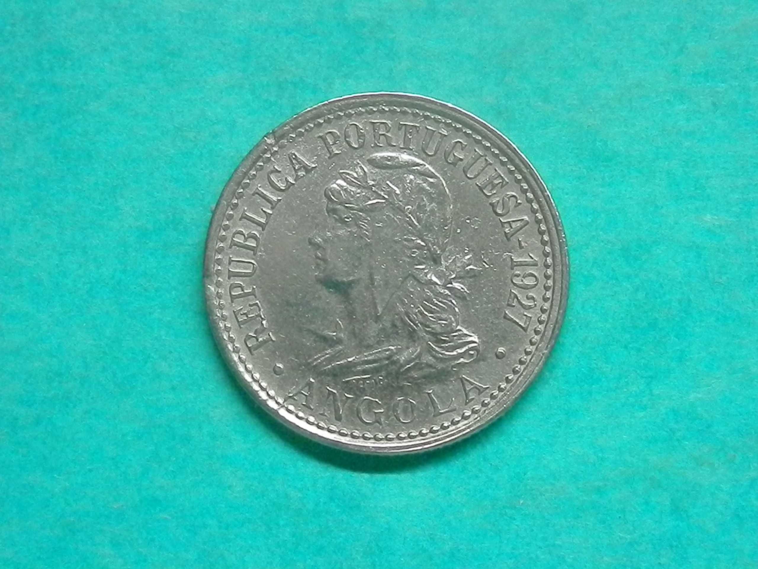 1236 - Angola: II Macutas (10 centavos) 1927 alpaca, por 10,00