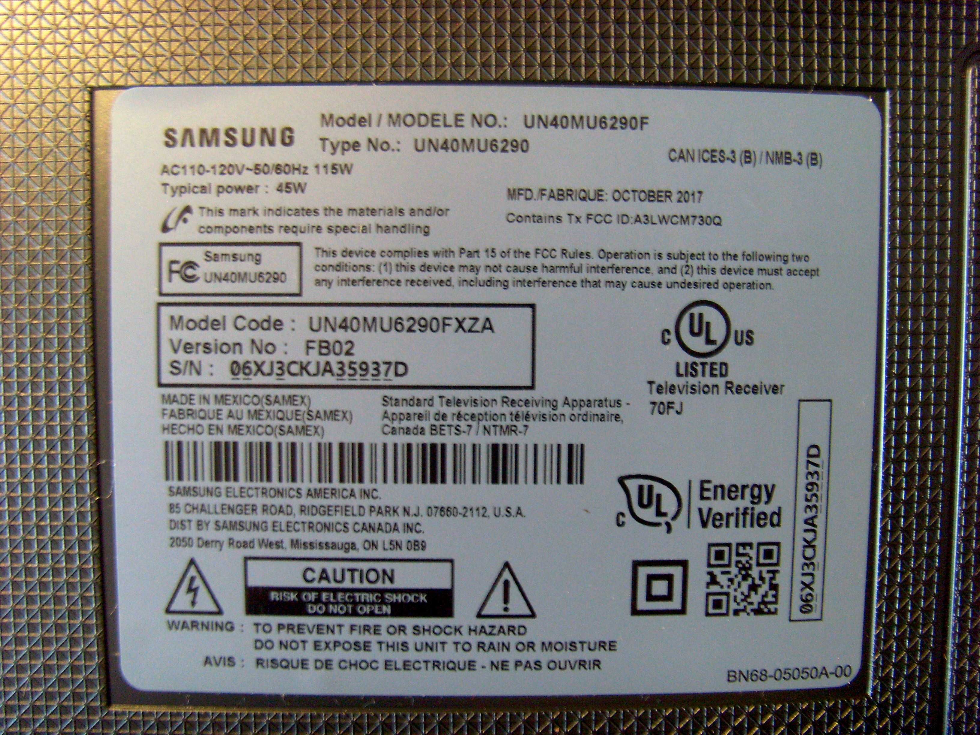 Main bn94 12640x телевизора  Samsung