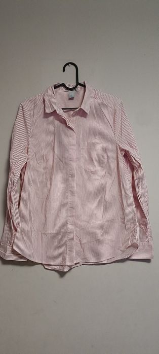 bawelniana koszula h&m.rozm 38 w czerwone paski
