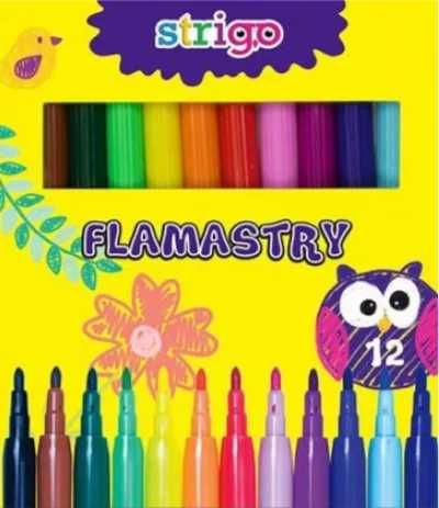Flamastry 12 kolorów STRIGO