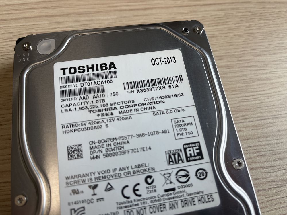 Dysk twardy HDD Toshiba 3,5” 1TB