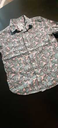 Koszula palmy + bluzka 122cm