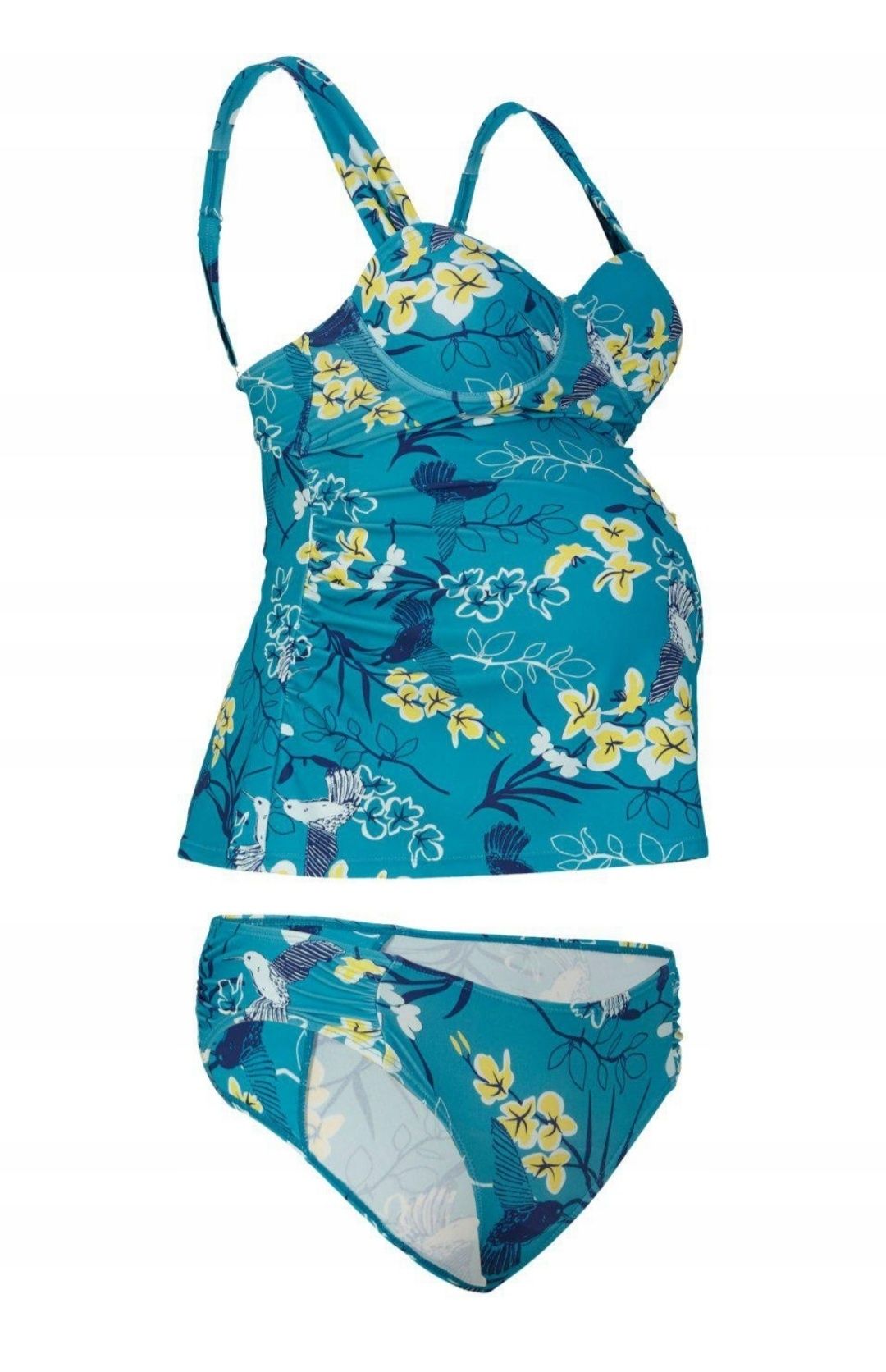 NOWY tankini rozmiar 46 90 C kostium ciążowy Bonprix BPC kwiaty figi