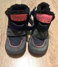 Śniegowce buty zimowe elastyczne skórzano materiałowe wodoodporne r24