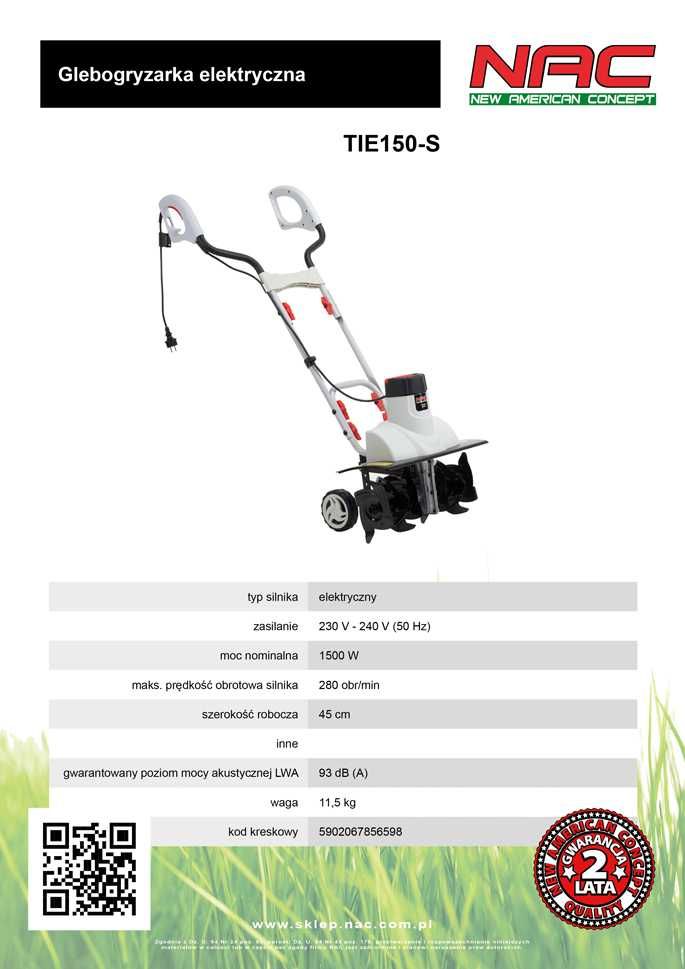 Aerator wertykulator NAC SCE180-W 1800W