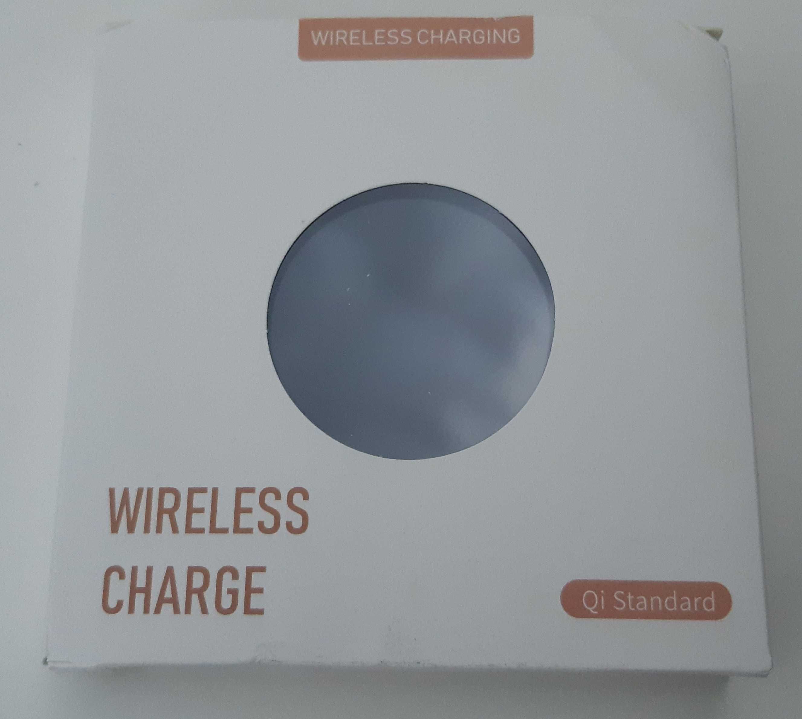 Carregador Wireless Qi 10W 2A 10cm Espelhado Novo