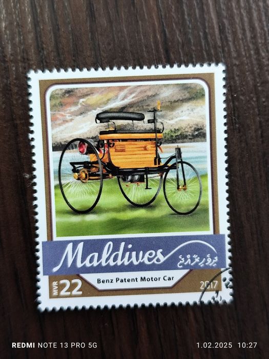 Znaczek pocztowy Benz Patent Motor Car
