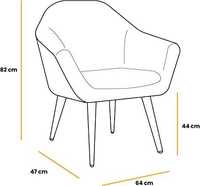 Fotel krzesło musztardowe