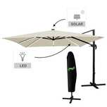 Parasol Ogrodowy Tarasowy Uchylny LED 3×3 Roma z Pokrowcem 2 Kolory