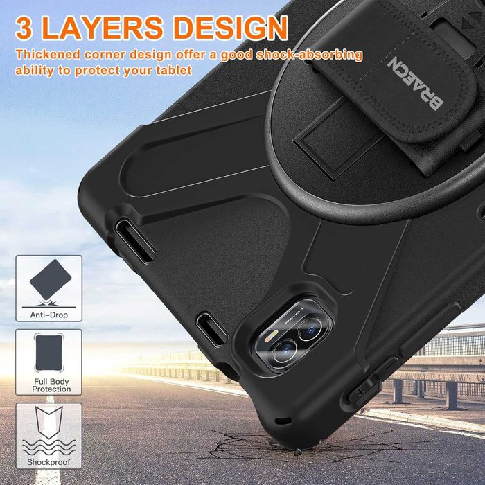 BRAECN pancerne etui 360 do Xiaomi Mi Pad 5 Mi Pad 5 Pro 11" stojak