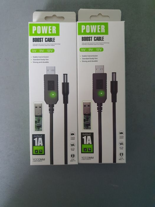 КАБЕЛЬ USB DC ДЛЯ РОУТЕРА із перетворювачем напруги З 5V НА 12V 1A