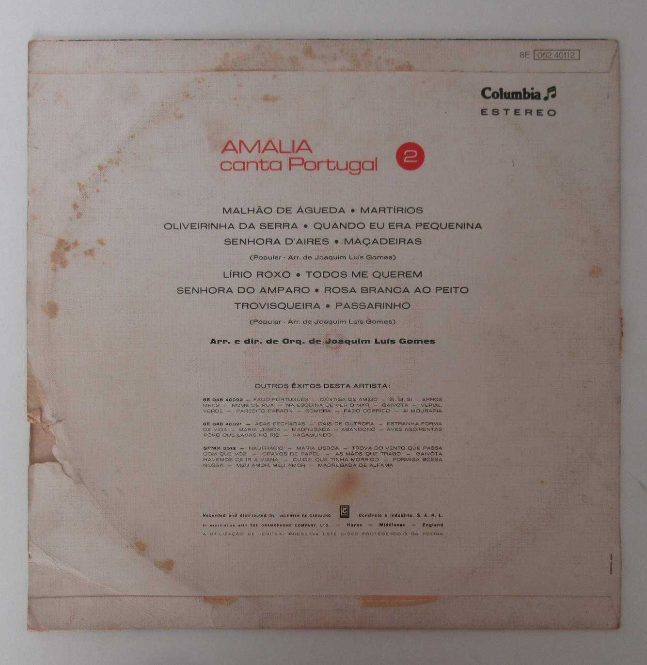 AMÁLIA RODRIGUES - Amália Canta Portugal II (LP)