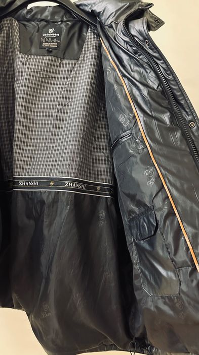 Чоловіча чорна зимова супер тепла куртка пуховик з капюшоном ZHANSHI