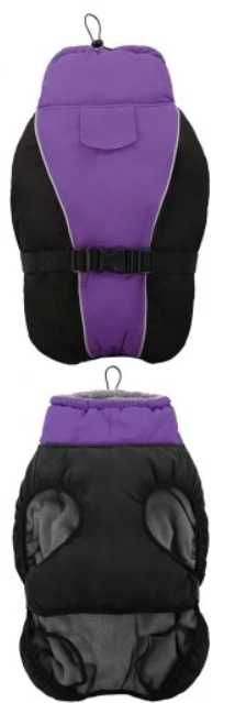 Kurtka zimowa, wodoodporna, ocieplana z polarem w środku, dla psa, L