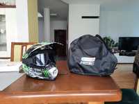 Kask 52 cm , gogle, pokrowiec cross SHOT RACE GEAR