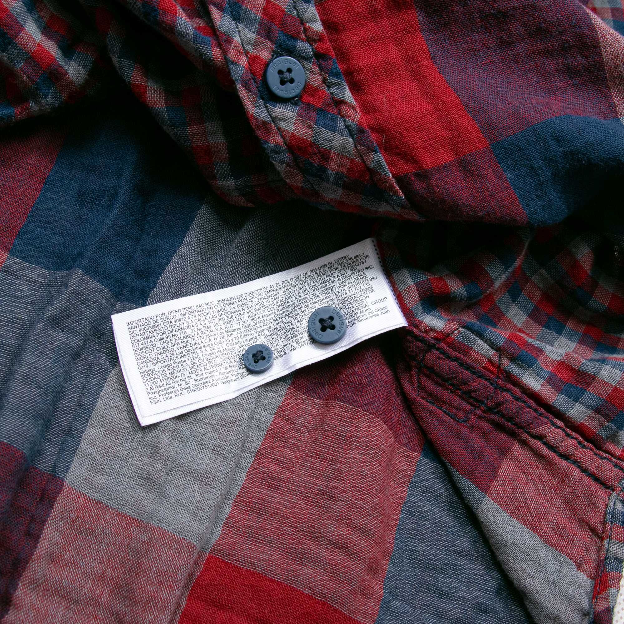 Desigual koszula w kratę M slim burgund