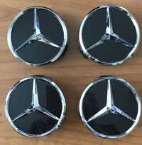 Z283 4 Centros Jante Emblema Mercedes Benz AMG 60mm Preto