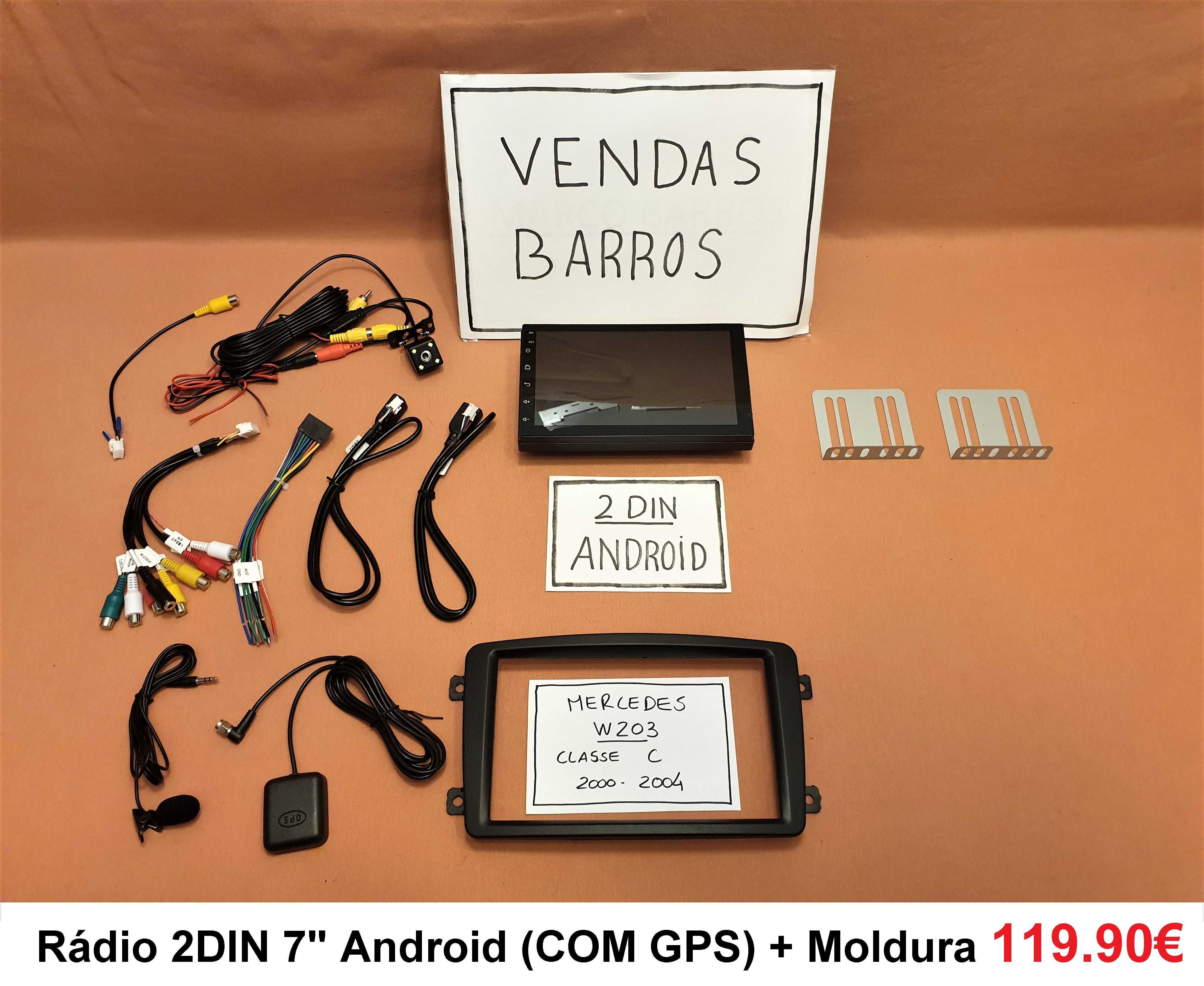 Rádio 2DIN •  Mercedes Classe C (C220) • Android •  W203 C200 [4+32GB]