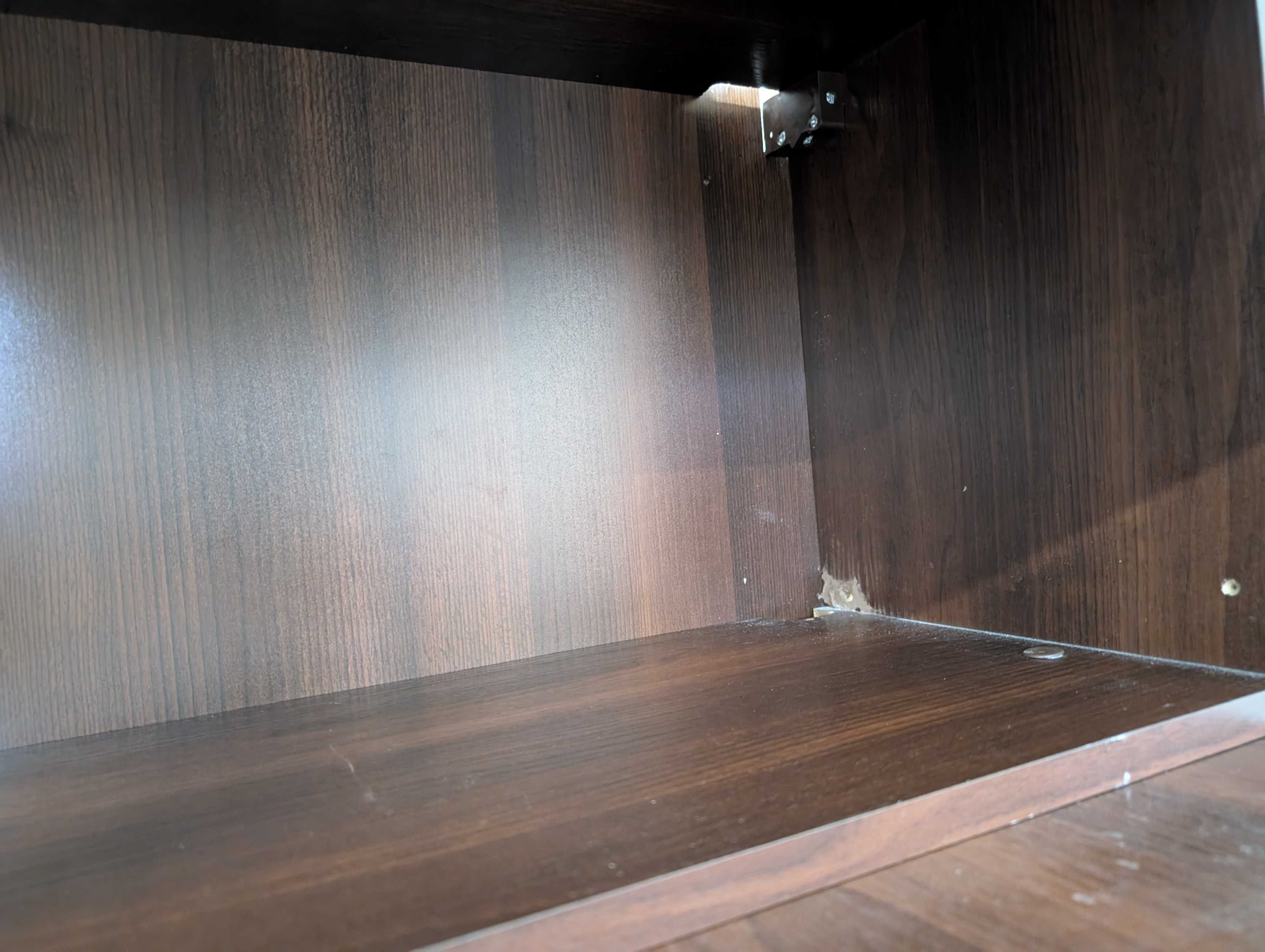 szafka wisząca bodzio 60 x 36 biały front, brązowy bok