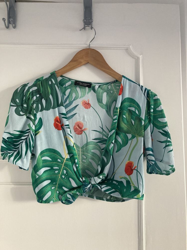 Top/Casaco Zara tropical