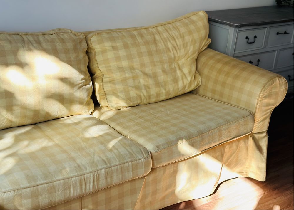 Sofa kanapa, stan bardzo dobry,3-osobowa z szezlongiem Ektorp Ikea