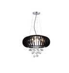 Żyrandol, Lampa wisząca drewniana czarna