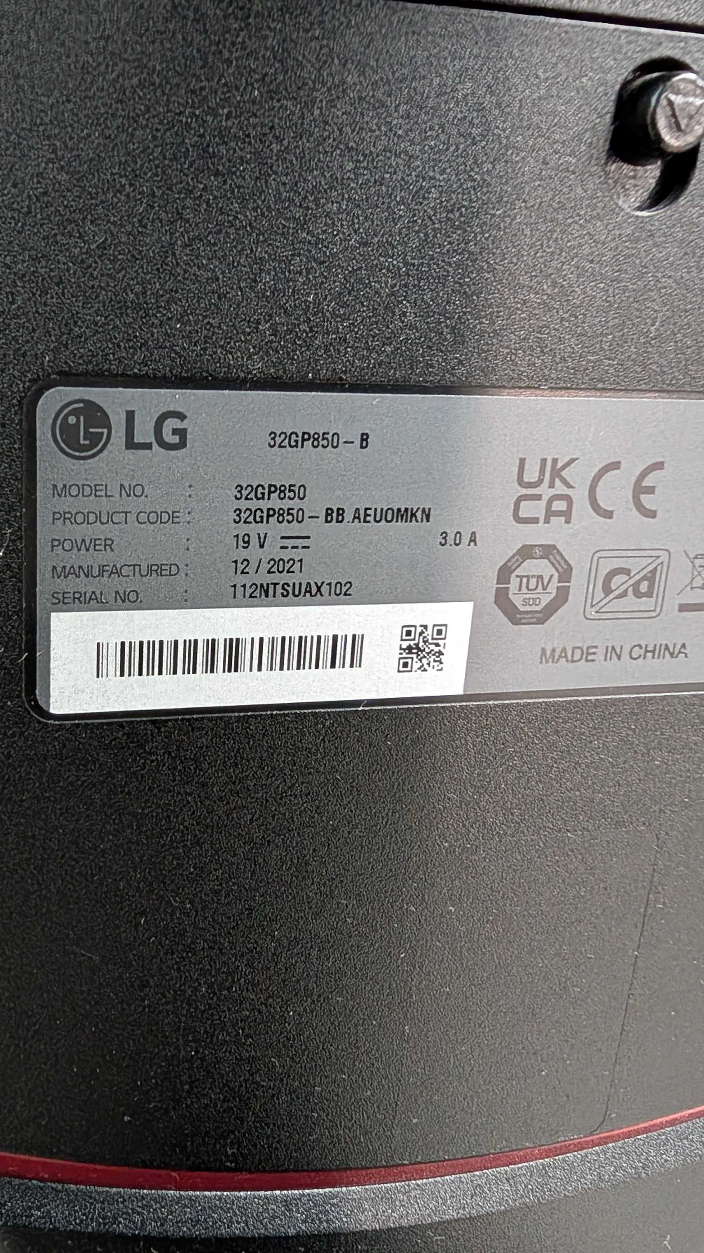 Monitor LG UltraGear 32GP850 31.5" 2560x1440px IPS 165Hz 1 ms [GTG]