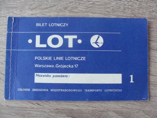 Bilet lotniczy z PRL