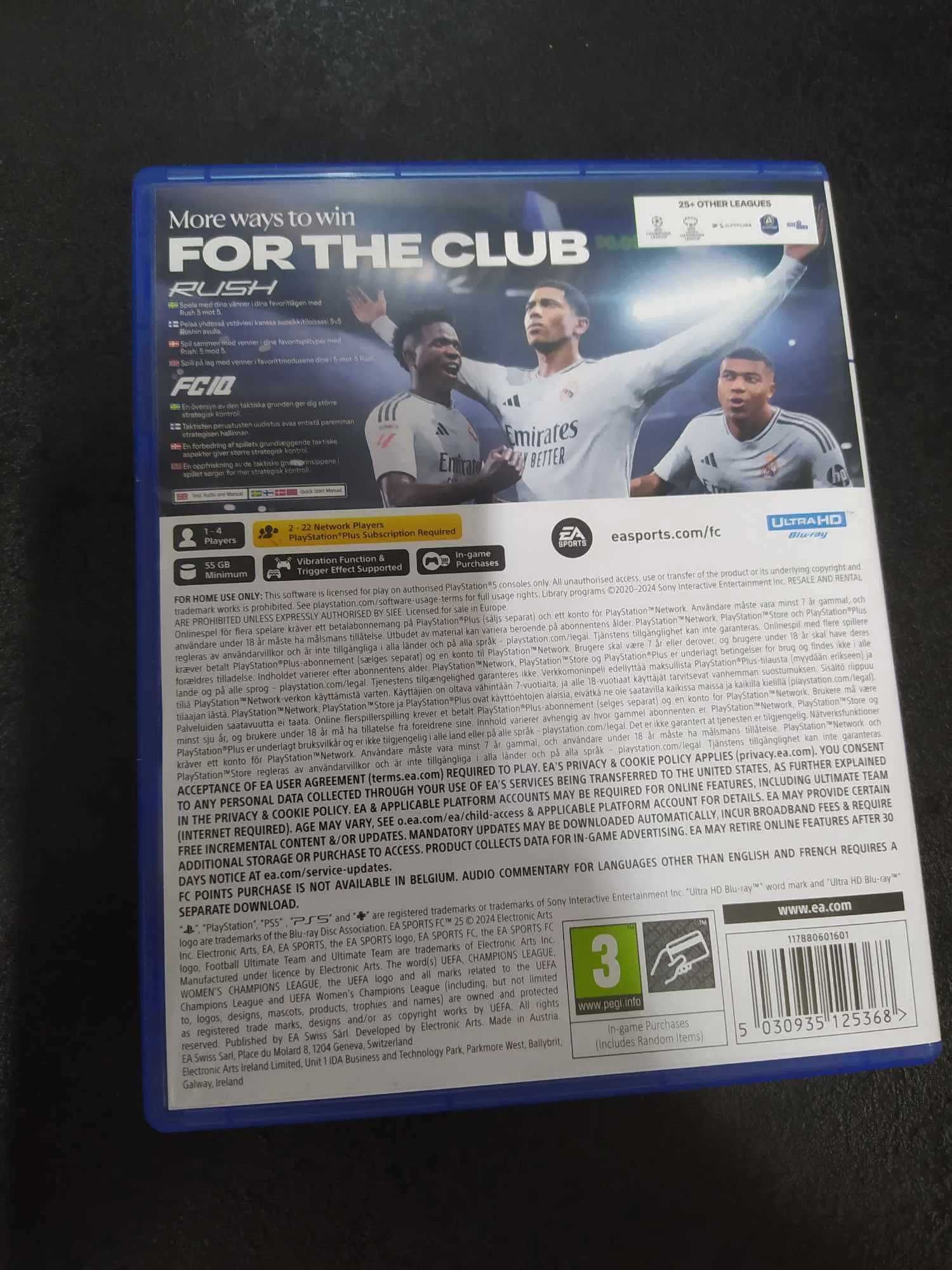 FC 25 PS5 gra TYLKO po Angielsku - brak Polskiego FIFA 2025 gra
